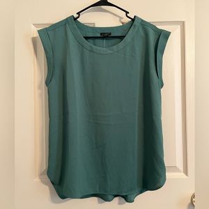Ann Taylor Green Sleeveless Blouse